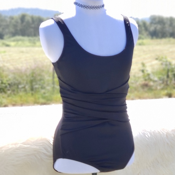 Women's Speedo Swimsuit w/ Waste Rouging sz 14 blk - Picture 9 of 9